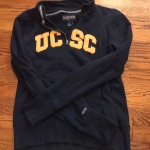 UCSC half zip sweater